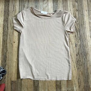 Full tilt beige mesh top